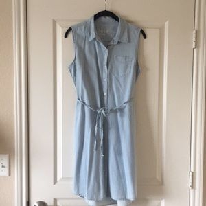 Gap Chambray Striped Button Down Dress